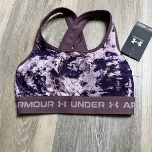 Under Armour Women's Mauve & Purple Tie-Dye Crossback Sports Bra